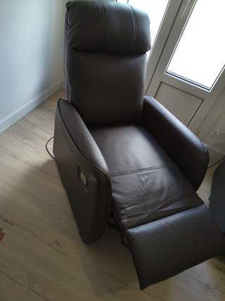 Juego 2 sillones reclinables piel sintética