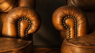 Sillones orejeros piel estilo Chester Inglés