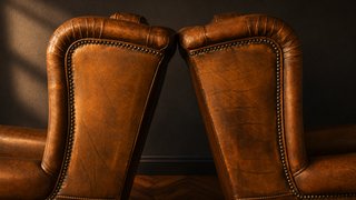 Sillones orejeros piel estilo Chester Inglés