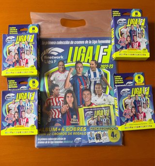 4 Blisters Liga F 2022-23 + Starter Pack Cromos