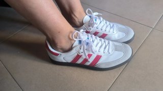Zapatillas Adidas Samba Blancas y Rojas