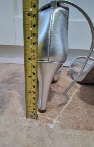 Sandalias de tacón Mimao plateadas