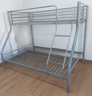 Litera Matrimonial, ·Gris· + 2 Colchones. ¡OFERTA!