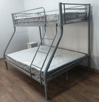 Litera Matrimonial, ·Gris· + 2 Colchones. ¡OFERTA!