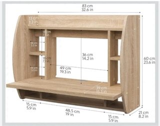 Escritorio de pared, madera