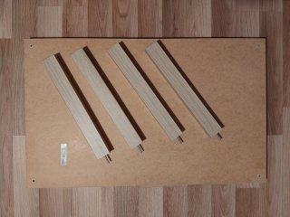 Mesa centro Ikea Lack roble blanco