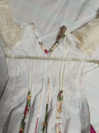 Vestido Flamenco Blanco y Morado