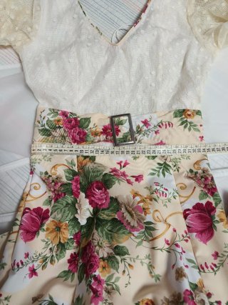 Vestido Flamenco Blanco y Morado