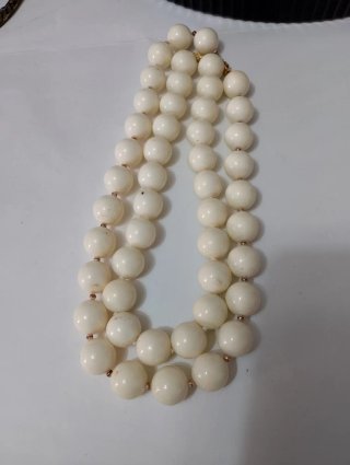 Set 2 collane vintage simil avorio