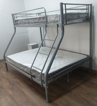 Litera Matrimonial, ·Gris· + 2 Colchones. ¡OFERTA!