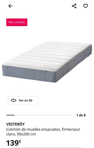 Materassi a molle insacchettati Ikea