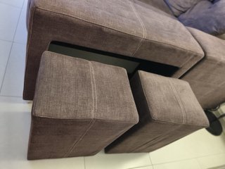 Sofá modular marrón tela