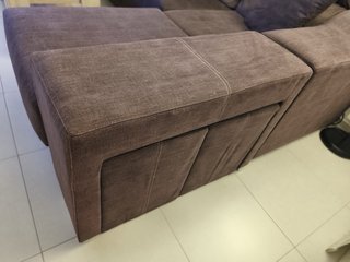 Sofá modular marrón tela