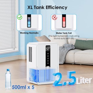 CURVAOP - Deshumidificador eléctrico de 2,5 L