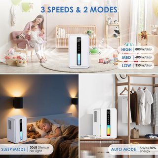CURVAOP - Deshumidificador eléctrico de 2,5 L