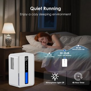 CURVAOP - Deshumidificador eléctrico de 2,5 L