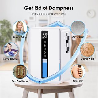 CURVAOP - Deshumidificador eléctrico de 2,5 L