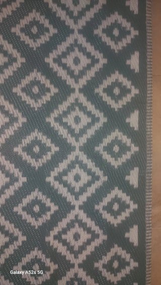 Alfombra Plástico Verde y Blanco