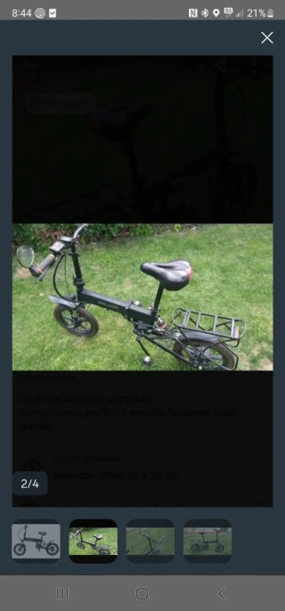 Bicicleta eléctrica plegable Watt