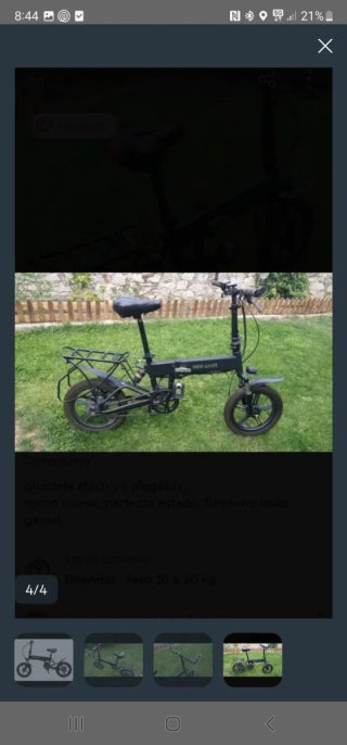 Bicicleta eléctrica plegable Watt
