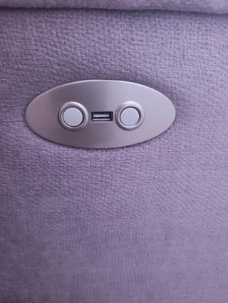 Divano reclinabile elettrico a 2 posti grigio