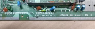 Scheda madre Commodore 64 1983 + scocca inferiore