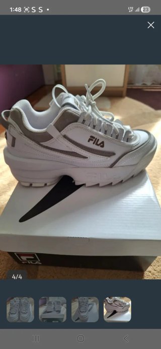 Zapatillas Fila Talla 38.5 Blancas