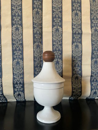 Vaso potiche farmacia in porcellana bianca