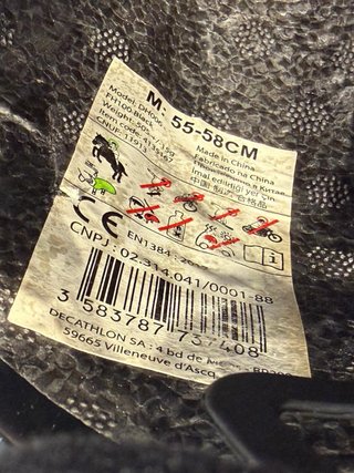 Casco Equitación Fouganza Negro