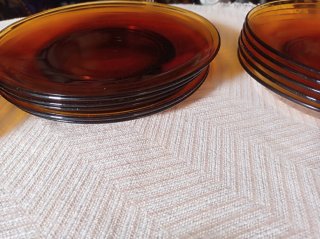 Vereco Juego de Vasos y Platos Ámbar