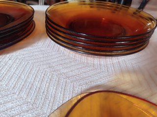 Vereco Juego de Vasos y Platos Ámbar