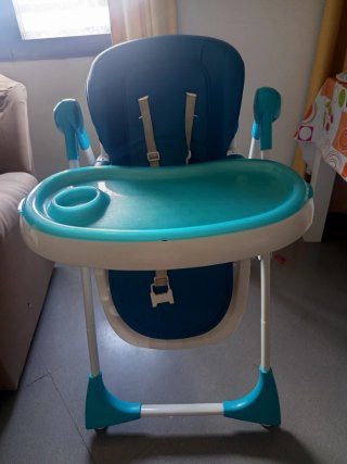 Trona de comer y jugar azul