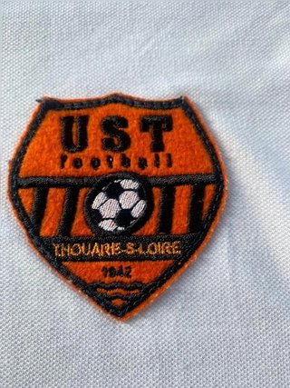Polo Kappa UST Football Thouaré-sur-Loire blanco logo bordado talla L