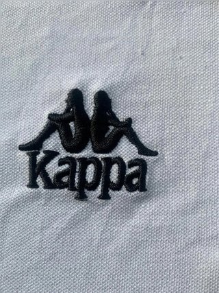 Polo Kappa UST Football Thouaré-sur-Loire blanco logo bordado talla L
