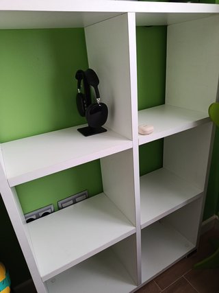 Dos estanterías de cubos blanca