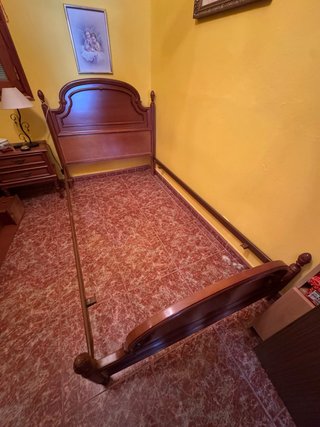 Estructura cama madera 90