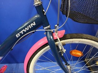 Bicicleta paseo niños 24 Pulgadas Original 500 azul rosa