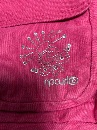 Bolso Tote Rip Curl Rosa Y2K con Strass