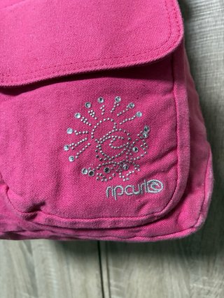 Bolso Tote Rip Curl Rosa Y2K con Strass