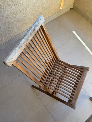 Sillas de terraza madera teca Sklum (4 uds)