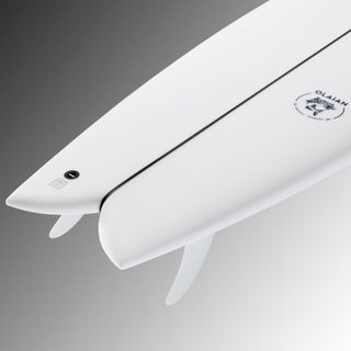 Tabla surf fish resina 6'1" 42L Peso <100kg blanco. Nivel