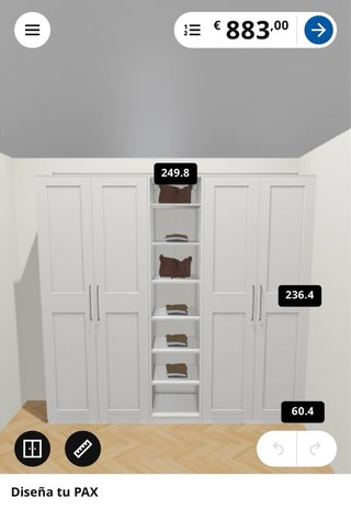 Guardaroba PAX Ikea Bianco