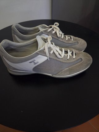 Scarpe Hogan Olympia 3000 H Flock Grigio Bianco