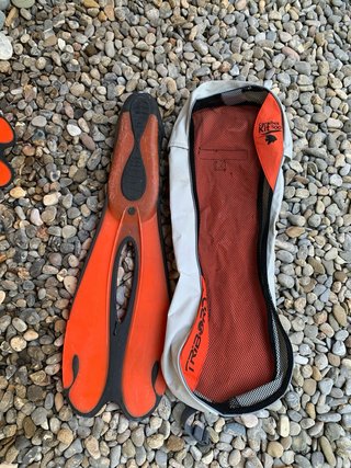 Pinne da immersione/snorkel Tribord arancione