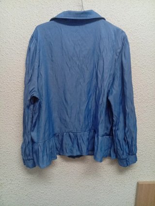 Blusa vaquera Shein volantes XXL