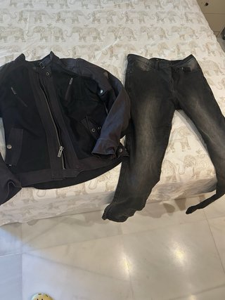 Chaqueta y pantalon Moto Mujer Negra