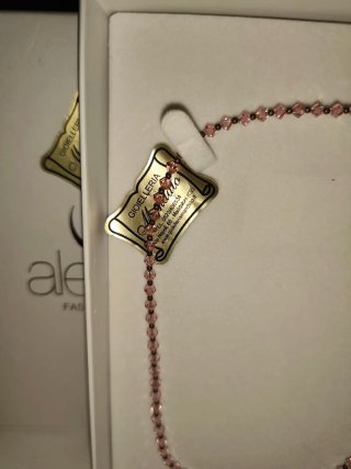 Collana Alessi rosa con cristalli