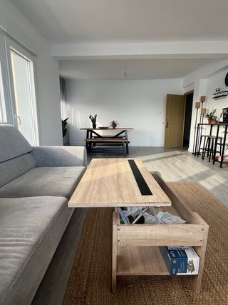 Mesa de centro madera y cristal