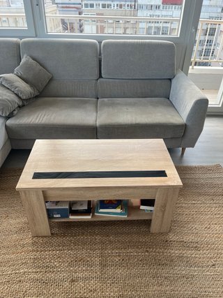 Mesa de centro madera y cristal