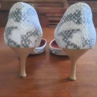 Scarpe donna Coletta bianche/grigie pitone